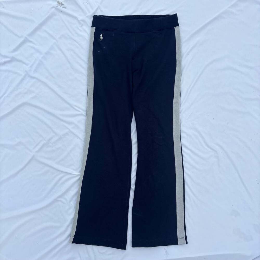 Ralph Lauren Women's Navy Blue Sweatpants with sparkly Side Stripes Medium